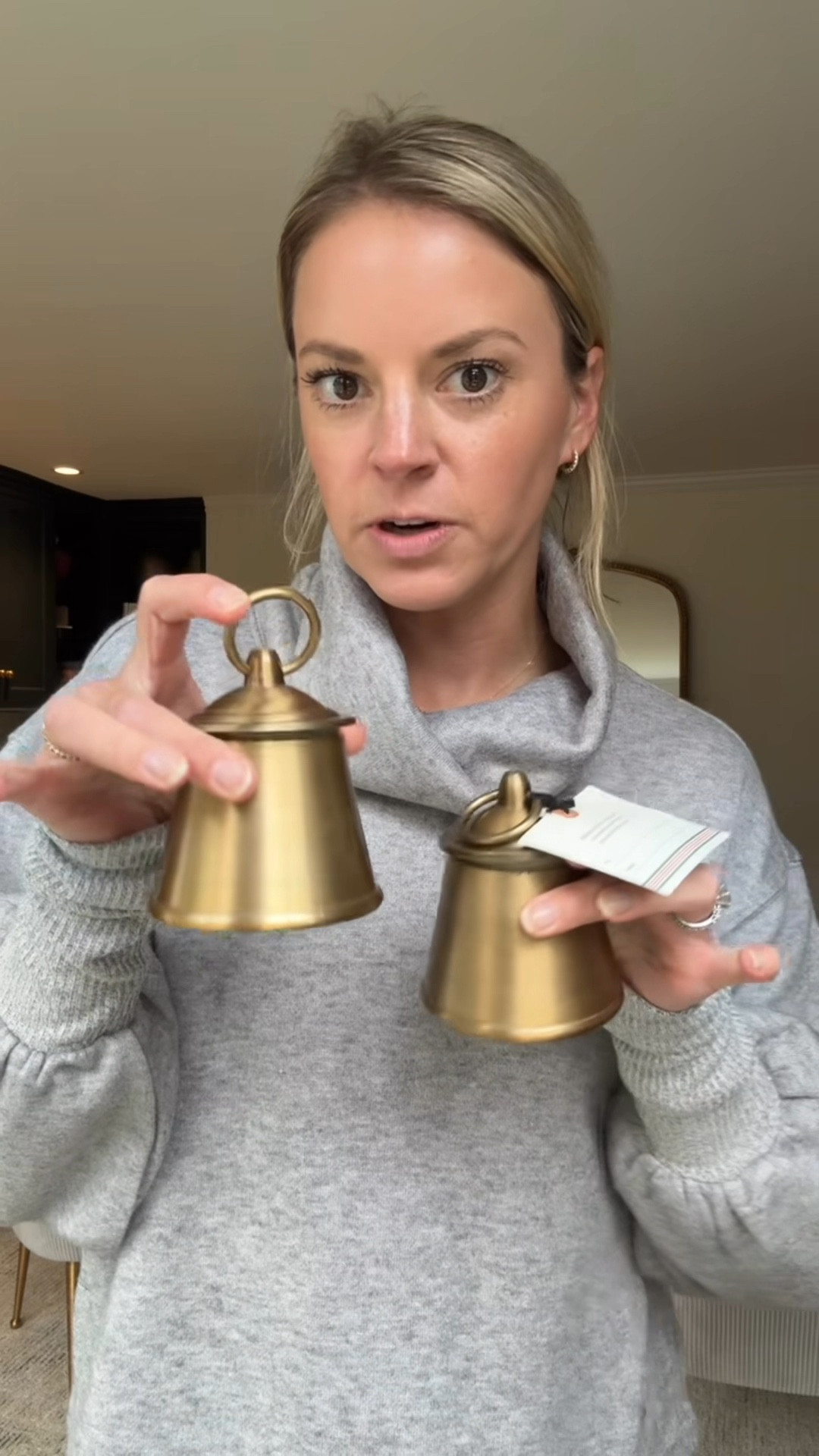 New target find under $10! These holiday bell candles double as decor even after you’ve used it all. Will be so cute styled on a coffee table book or shelf 
-small pullover 

#LTKFindsUnder50 #LTKHoliday