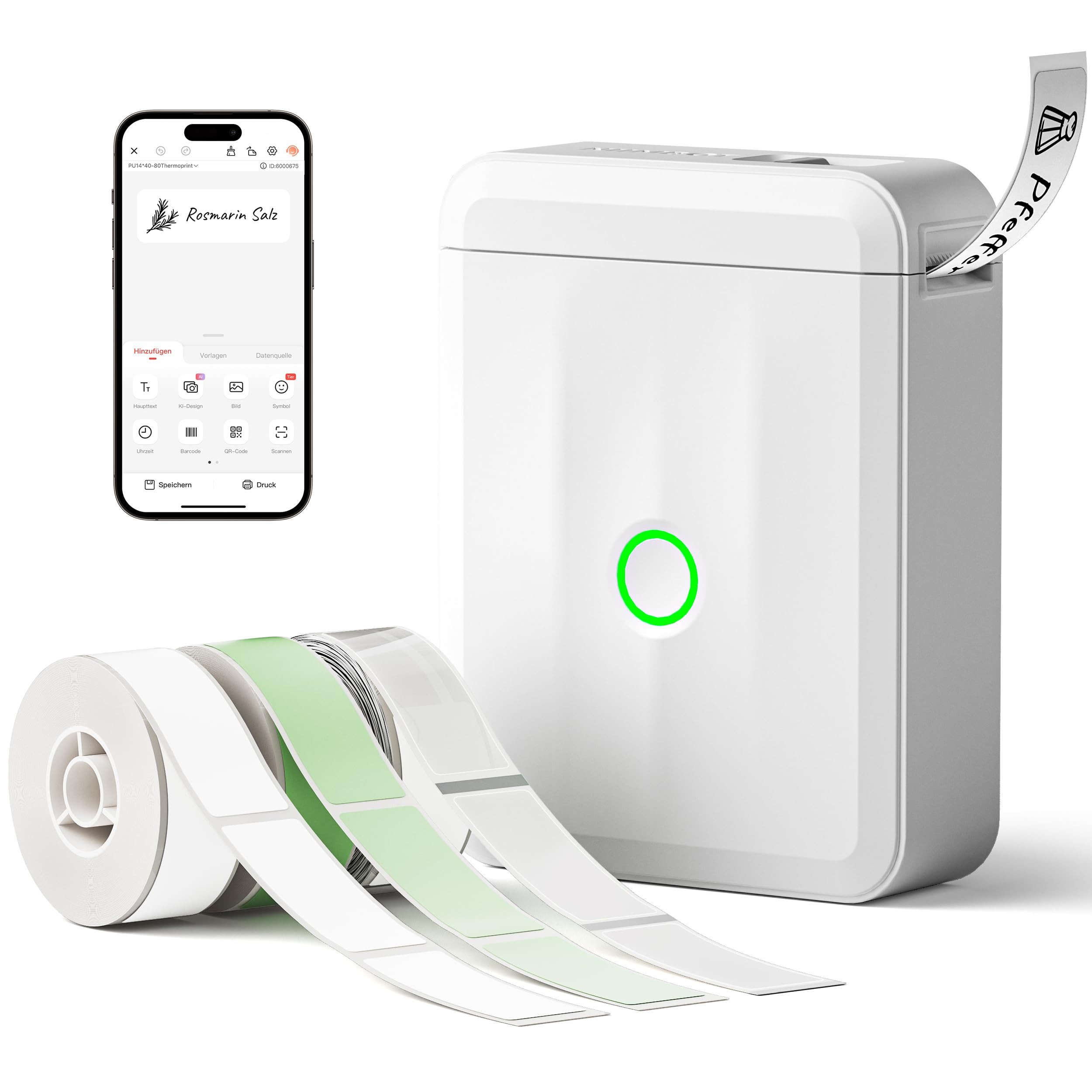 NIIMBOT Etikettendrucker Selbstklebend, Tragbarer Mini Labeldrucker Etikettiergerät Selbstkleben... | Amazon (DE)