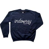 Indoorsy Sweatshirt - Navy Blue Sweater 2020 Gifts Cute Gift For Introverts Funny Anti Social Shirt  | Etsy (US)