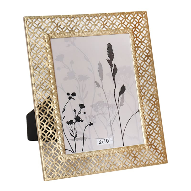 Geometric Metal Tabletop Picture Frame, 8x10 | At Home