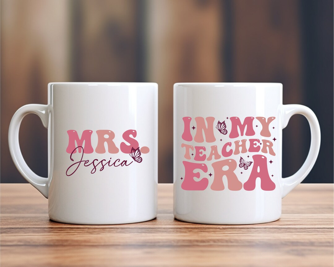 In My Teacher Era Mug Custom Name Teacher Mug Teacher - Etsy | Etsy (US)