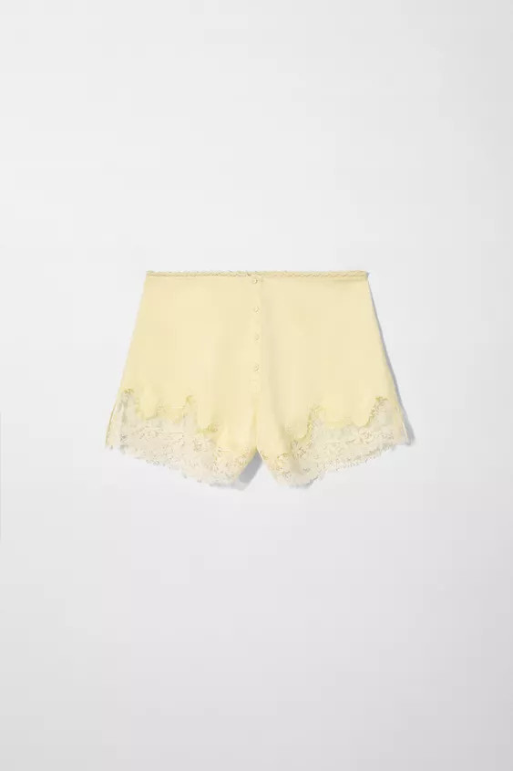 KATE MOSS X ZARA SILK LINGERIE SHORTS | Zara US