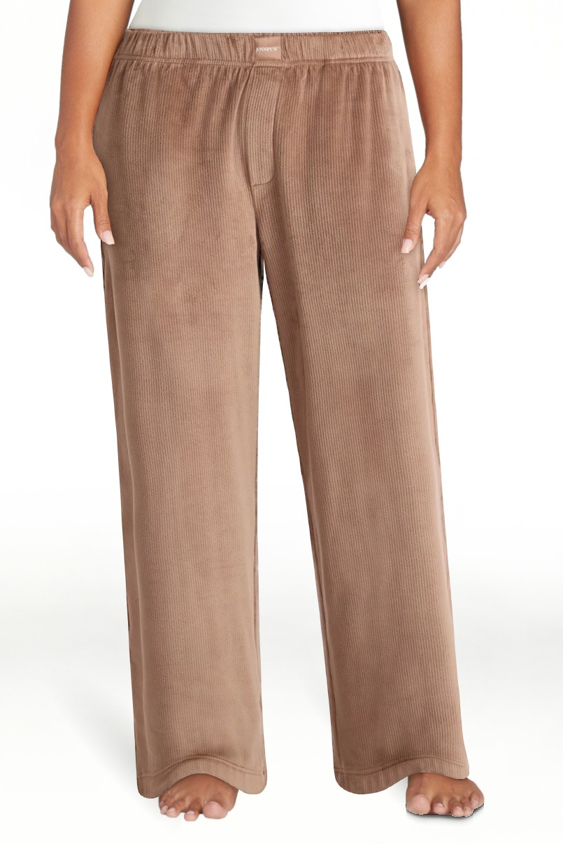 Joyspun Women's Velour Wide-Leg Sleep Pants, Size XS-3X - Walmart.com | Walmart (US)