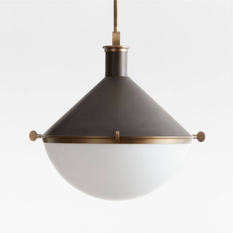 Aster Milk Glass Pendant Light | Crate & Barrel | Crate & Barrel