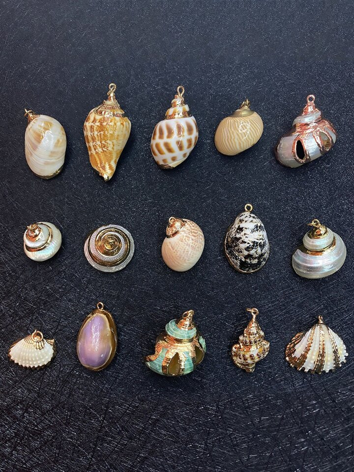 1pc Natural Shell Conch Pendant Handmade DIY Jewelry Necklace Making Accessories | SHEIN
