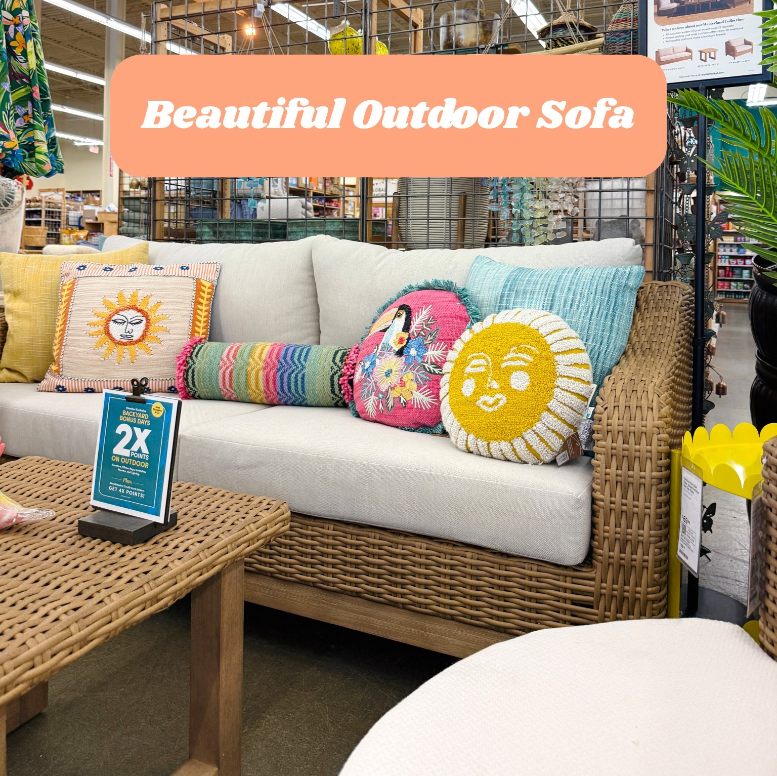 Gorgeous all weather wicker patio sofa! On sale for members (free to join).

#LTKSeasonal #LTKHome