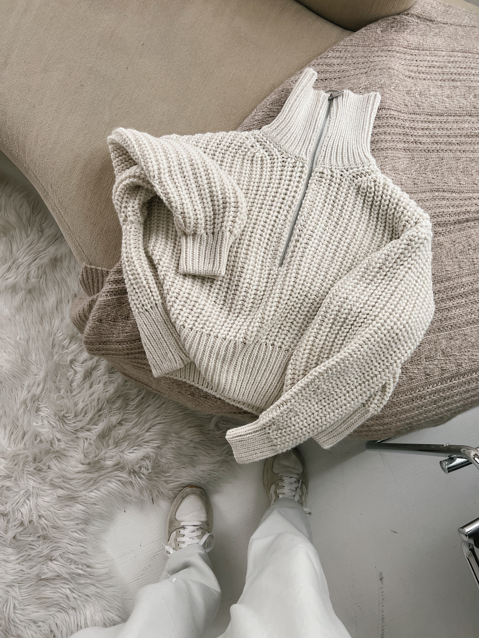 Chunky-knit Half-zip Sweater - … curated on LTK