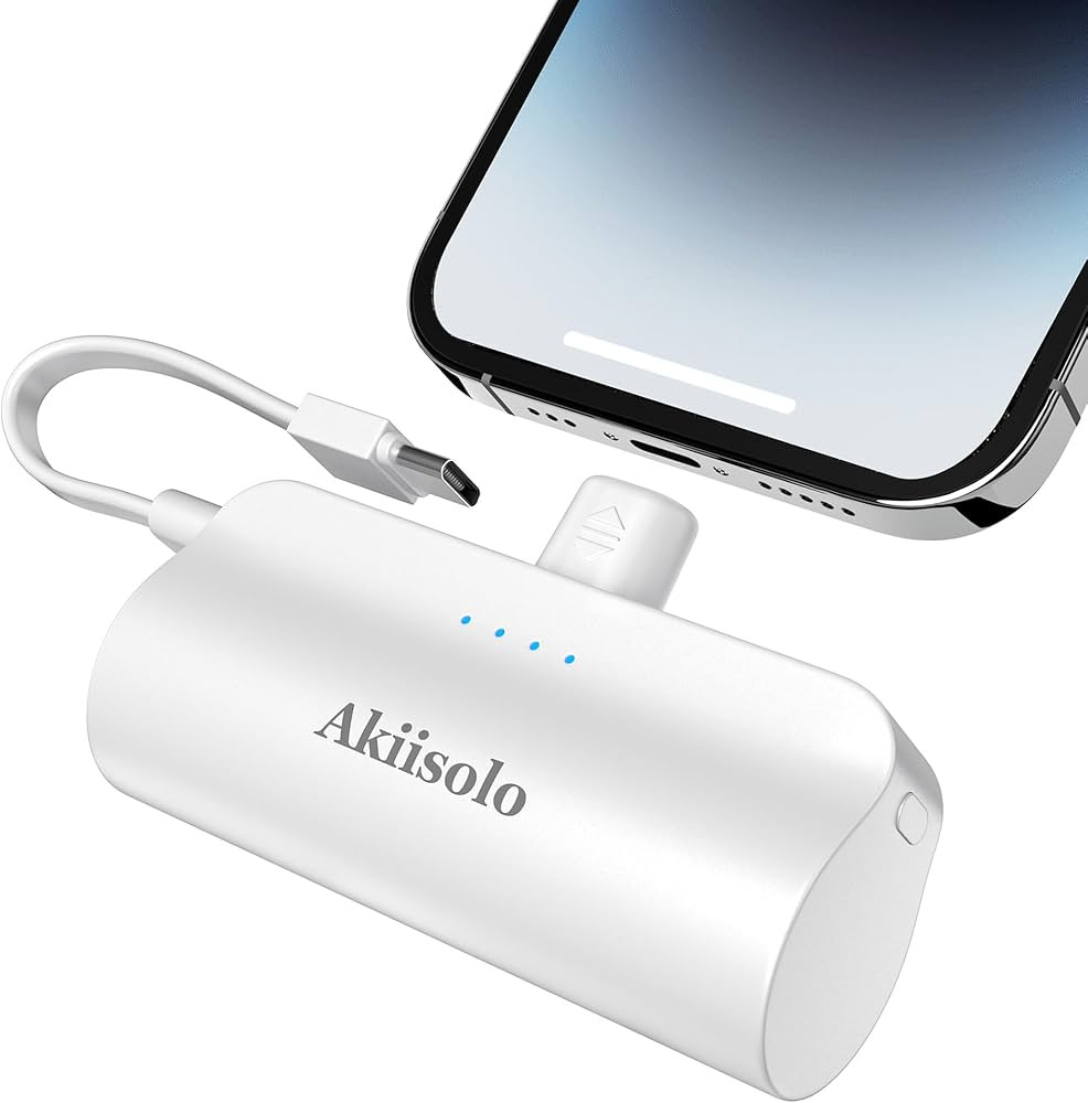 Portable Charger Power Bank For iPhone With Dual Infterface, Real 5000mAh , Mini Phone Charger Ba... | Amazon (US)