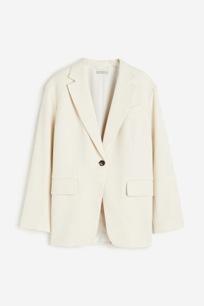 Oversized blazer - Cream - Ladies | H&M GB | H&M (UK, MY, IN, SG, PH, TW, HK)