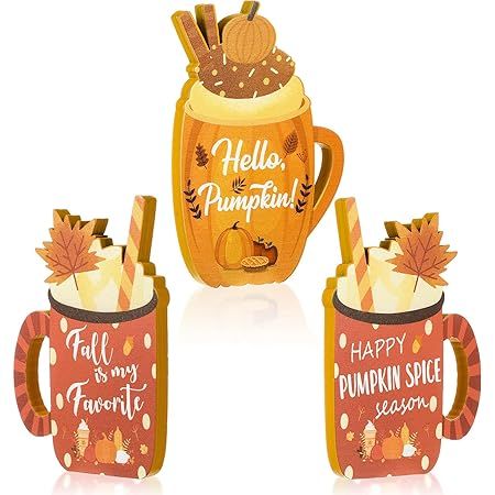 3 Pieces Fall Wooden Signs Fall Harvest Tabletop Signs Thanksgiving Pumpkin Decor Sign Welcome Fa... | Amazon (US)