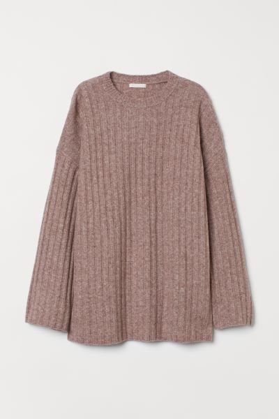 MAMA Ribbed Wool-blend Sweater | H&M (US + CA)