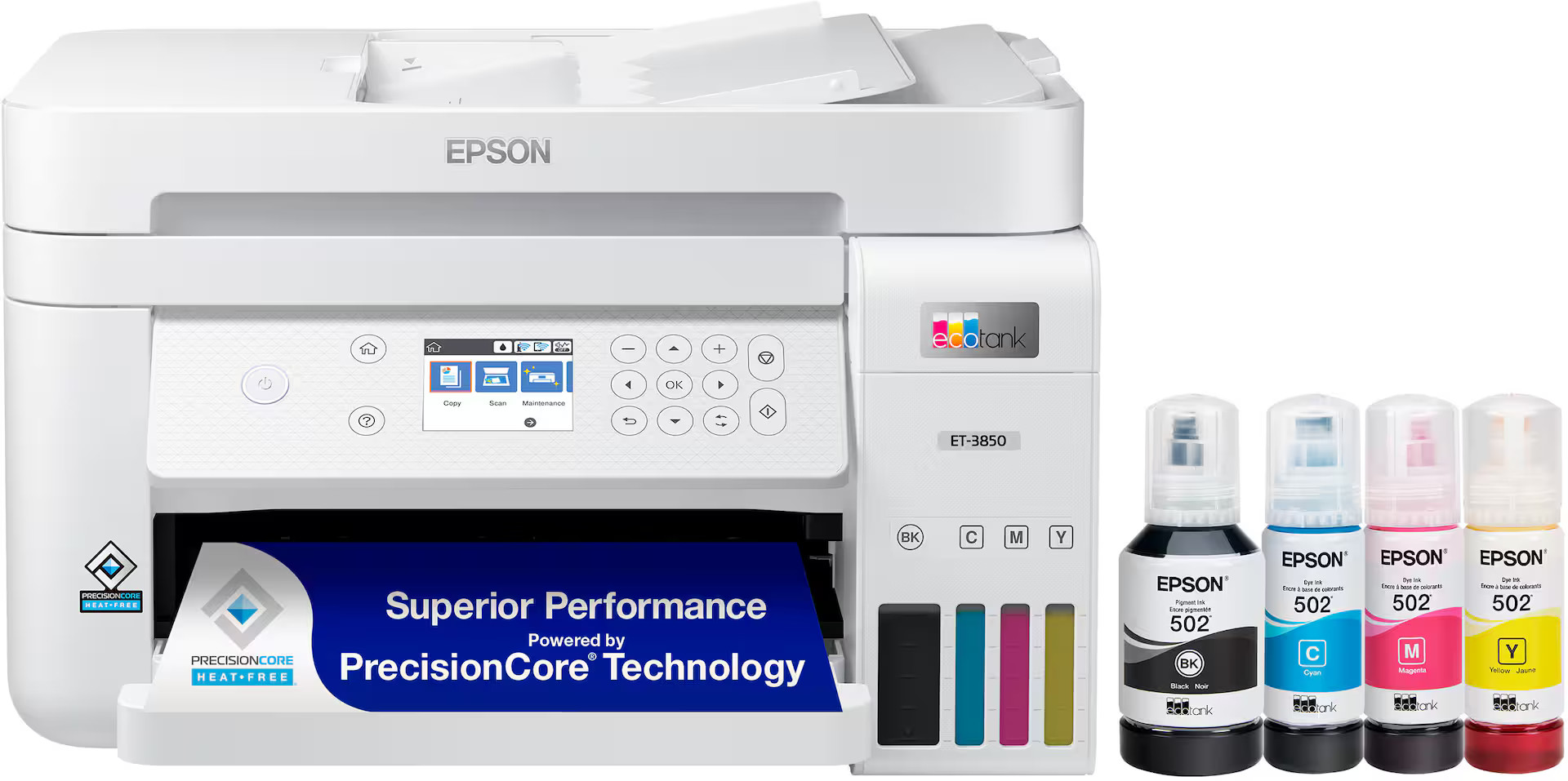 Epson EcoTank ET-3850 All-in-One Supertank Inkjet Printer White C11CJ61201 - Best Buy | Best Buy U.S.