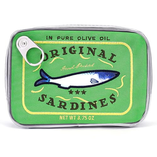 Cessfle Canned Sardines Makeup Bag, Funny Sardine Tin Fish Cosmetic Bag, Creative Cute Makeup Bag Kawaii Pencil Case Pouch, Coquette Make up Pouch for Women | Amazon (US)