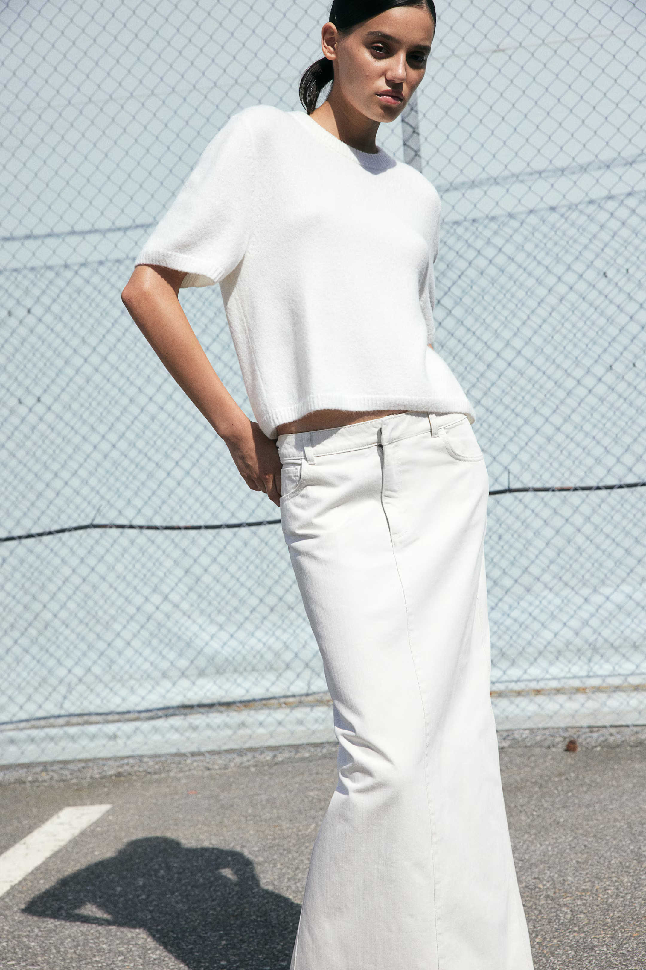 Short-Sleeved Fine-Knit Top | H&M (US + CA)