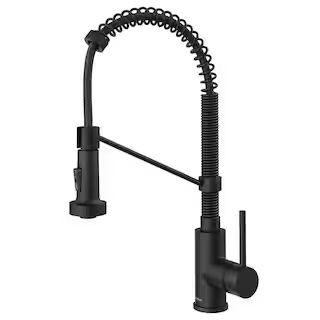 KRAUS Bolden Single-Handle Pull-Down Sprayer Kitchen Faucet with Dual Function Sprayhead in Matte... | The Home Depot