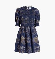 The Vivi Nap Dress - Navy Equestrian Toile | Hill House Home