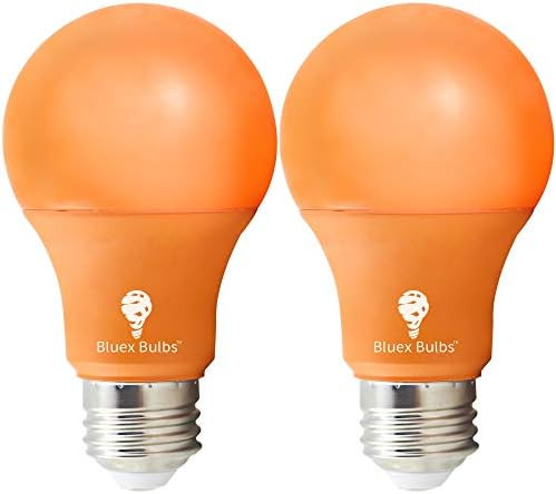Bluex Bulbs 2 Pack Bluex LED A19 Orange Light Bulb - 9W (50Watt Equivalent) - E26 Base LED Orange... | Amazon (US)