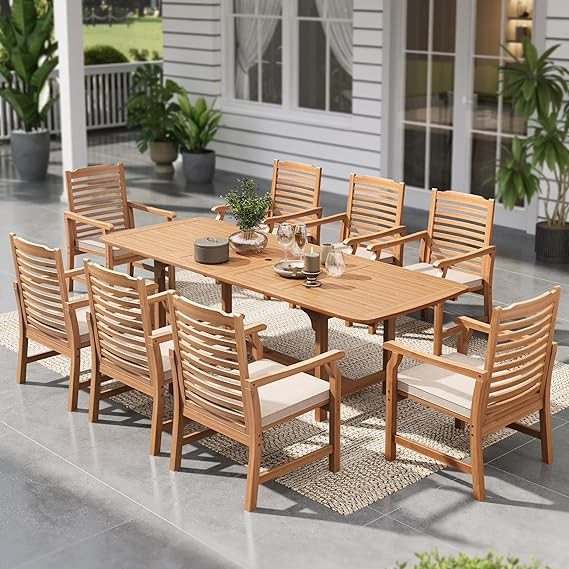 Sophia & William Patio Outdoor Table and Chairs Set, Patio Dining Sets for 8, 9 Pieces Patio Tabl... | Amazon (US)
