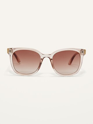 Clear Square-Frame Sunglasses for Women | Old Navy (US)