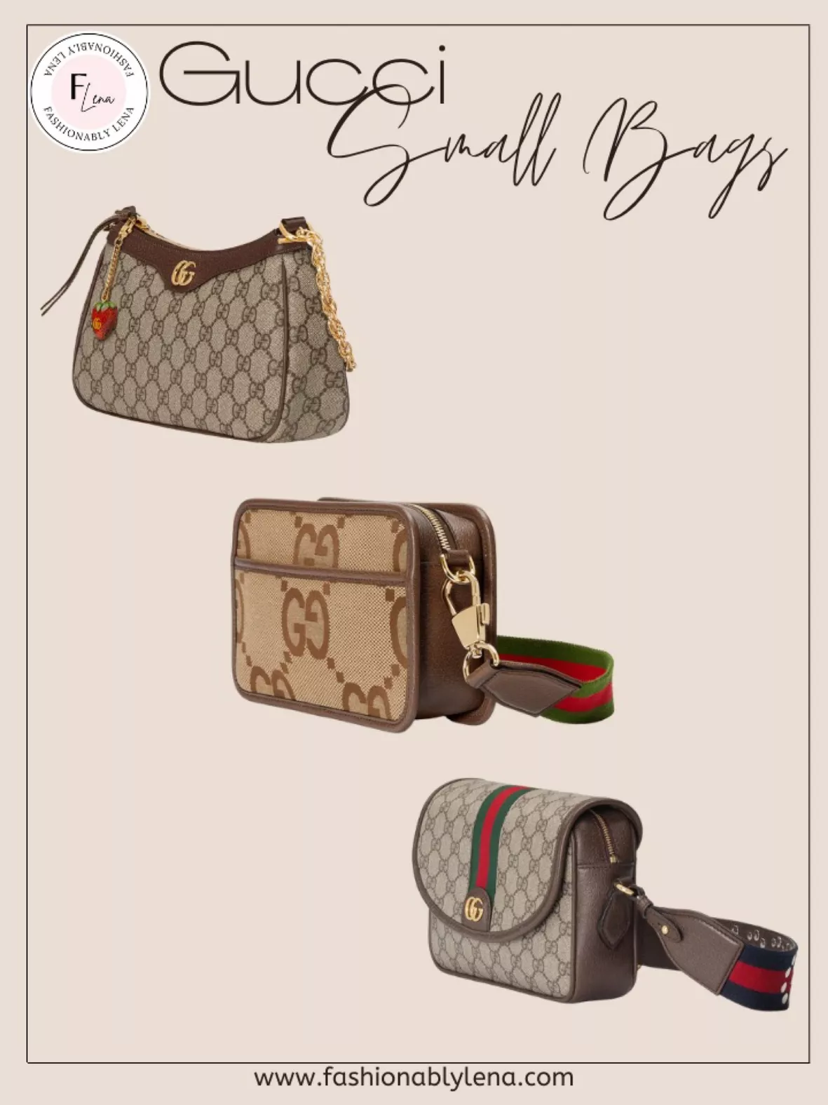 Neutral Mini GG-canvas and leather tote bag, Gucci