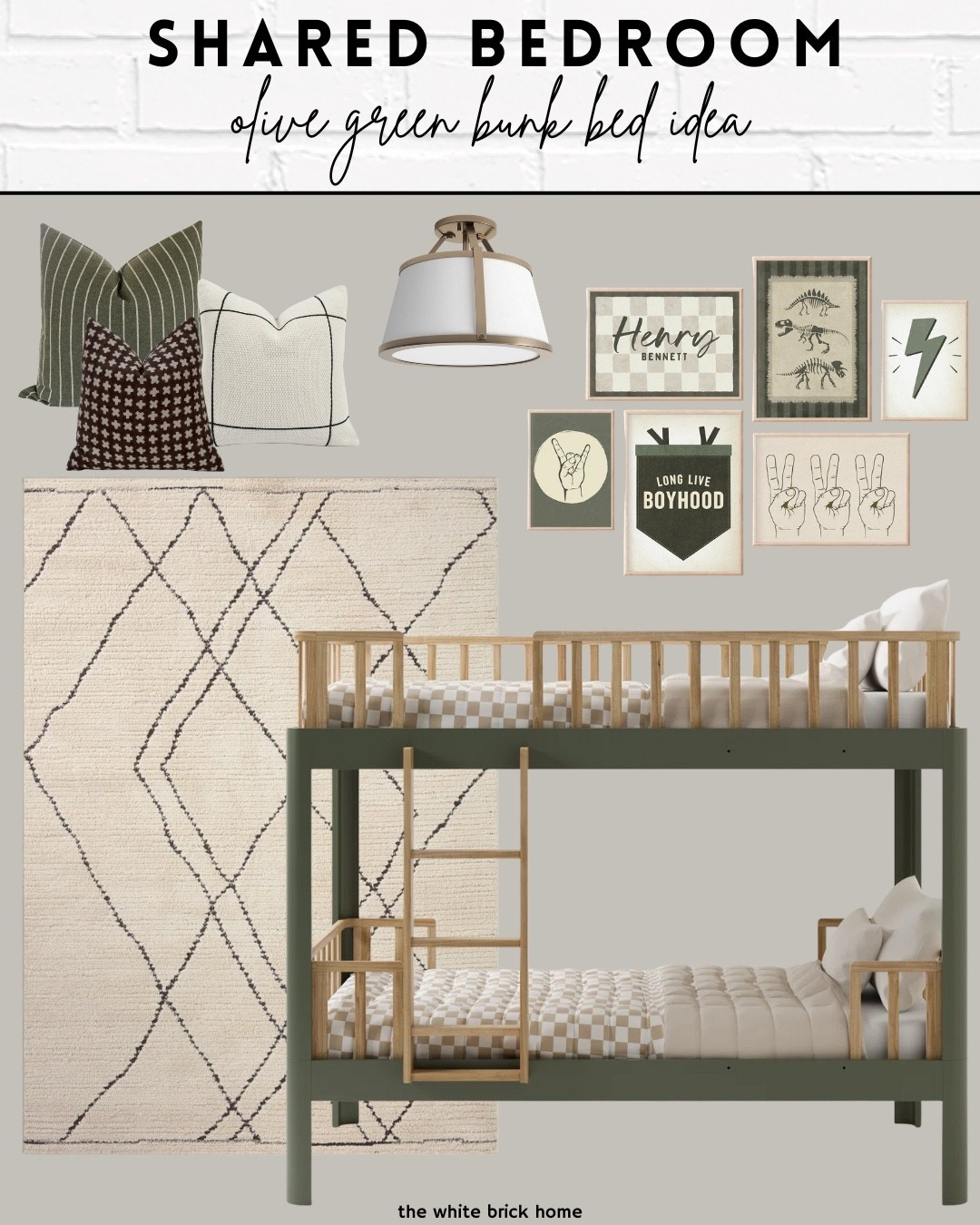 A super cute bunk room idea! 

🖤🖤 

Boys room, boys bedroom, kids room, kids bedroom, boys room green, boys room wall art, gallery wall art, throw pillows, green boys bedroom, bunk bed, area rug, green kids room, shared bedroom idea, bunk room, bunk bedroom, wall art Etsy, boys room decor, boys room area rug, boys room theme, boys room decor green, Etsy, Wayfair 

#LTKSaleAlert #LTKKids #LTKHome