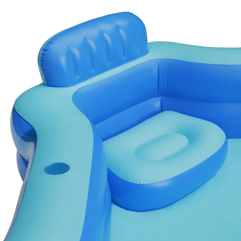 Square Inflatable Deluxe Comfort Family Pool, Blue, Ages 6 and Up, Unisex - Walmart.com | Walmart (US)