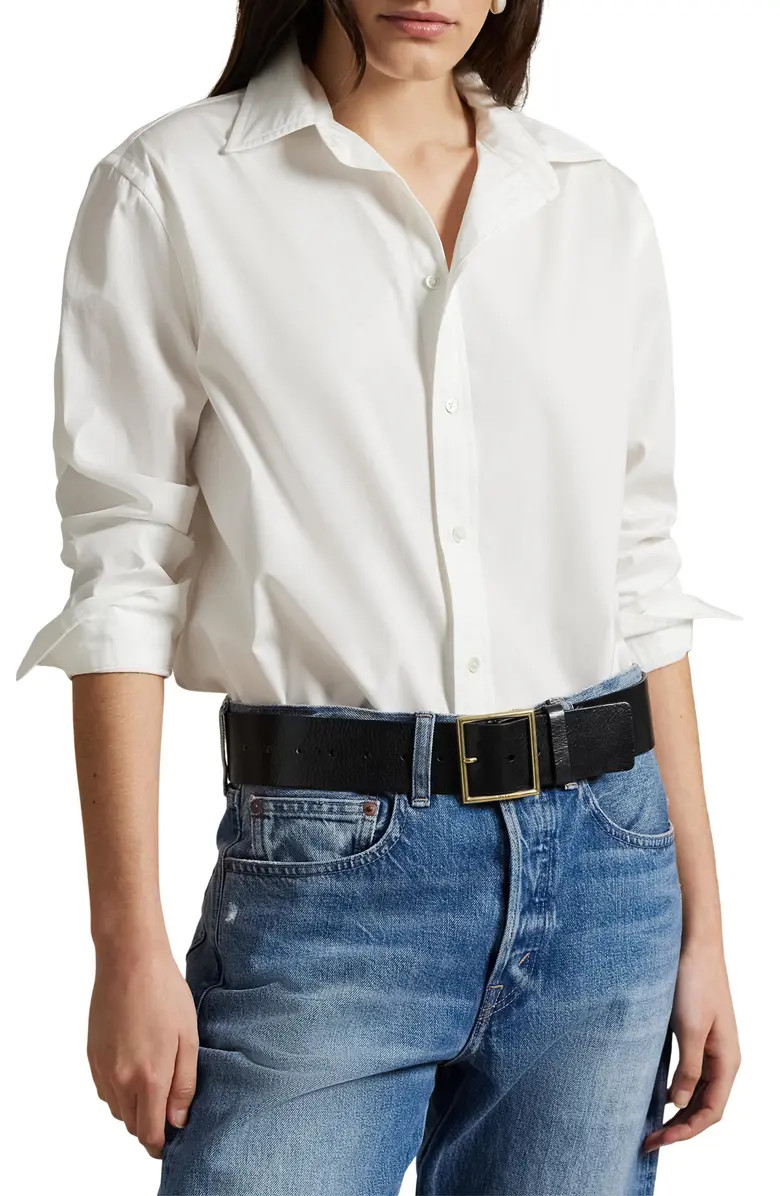 Cotton Button-Front Shirt | Nordstrom