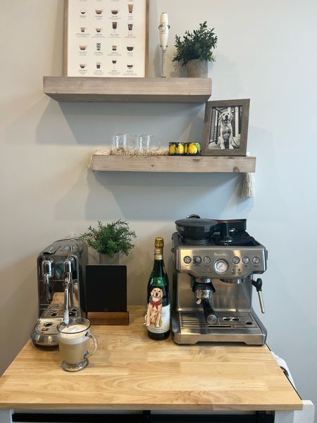 My coffee bar set up - espresso machines and my Amazon mugs! Target shelves are linked

#LTKhome #LTKFind