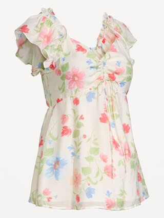 Maternity Ruffle-Sleeve Top | Old Navy (US)