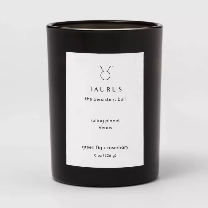 8oz Glass Jar Zodiac Candles Black - Project 62™ | Target