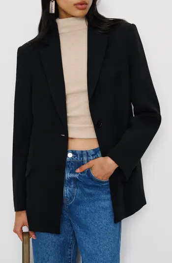 James Relaxed One-Button Crepe Blazer | Nordstrom