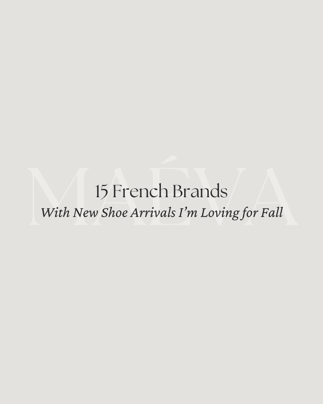 15 French Brands With New Shoe Arrivals I’m Loving for Fall 🤎

Fall shoes are starting to arrive, and there are already so many beautiful styles catching my eye! From rich brown leather and suede to bright red, plus high-vamp flats, loafers and boots, I’m loving the mix of timeless silhouettes and fresh updates for the season ahead 🍂

For this edit, I rounded up 15 French brands with shoes I’m currently loving for fall, from new arrivals and seasonal updates to a few timeless styles I keep coming back to, across a range of price points 🤍

Whether you’re searching for a new pair of shoes for fall, looking to discover a French brand, or simply want a little inspiration for the season ahead, I hope you enjoy this edit!

🤍 Discover the full edit now live on maevawithamour.com, where you can explore all 15 French brands in detail, learn more about each of them and shop the shoes

✨ You can also find the complete edit, plus more French and European shoe discoveries, on ShopMy @ maevawithamour under ‘French & EU Shoes’ - link in bio

👉 Save this post for your next shoe search, and follow for more French & European brand discoveries, thoughtful shopping edits, and timeless style inspiration

With Amour, M.

#LTKTravel #LTKSeasonal #LTKootd