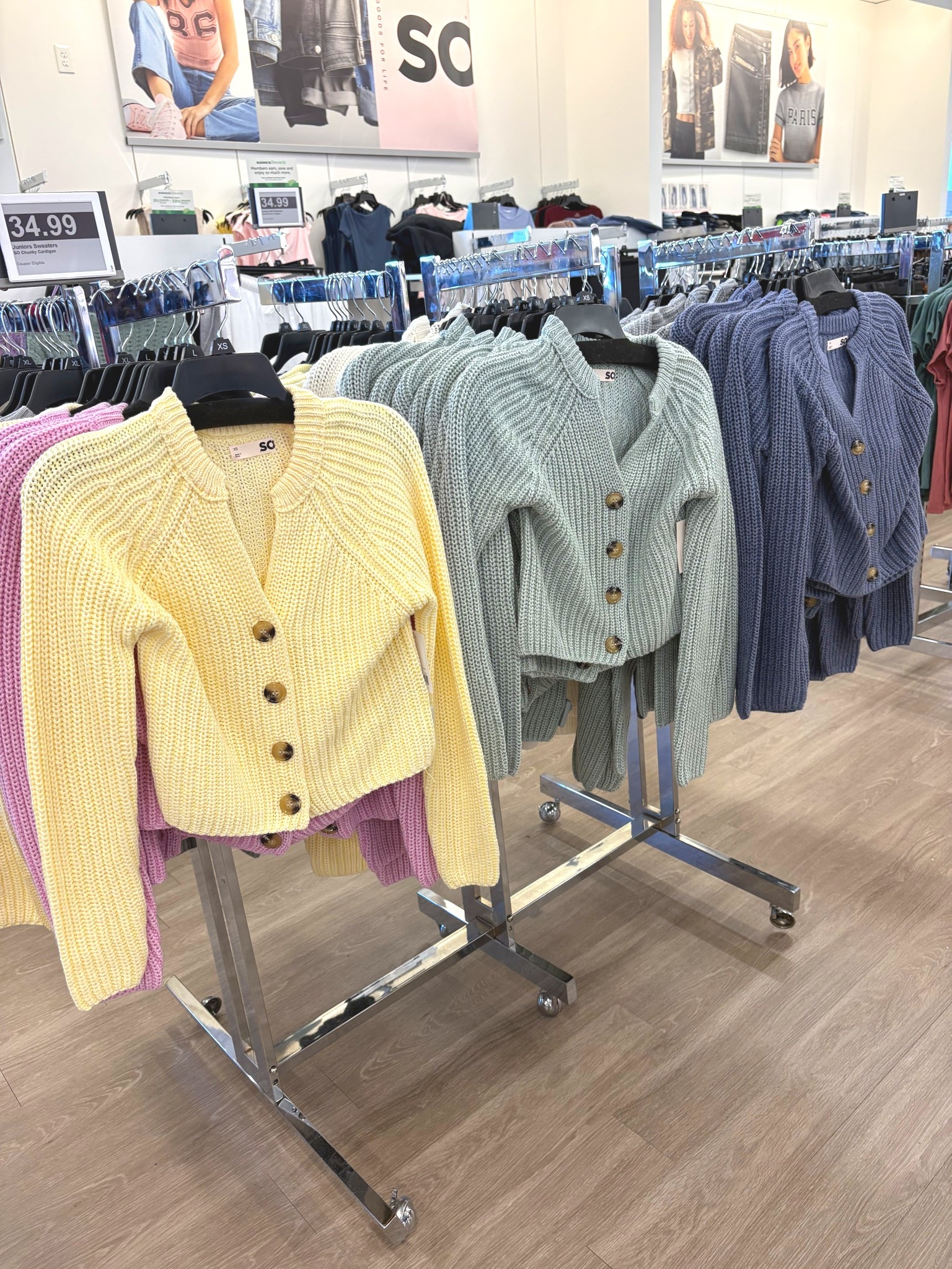 Kohl’s Chunky Button Up Crop Cardigans #kohls #chunkycardigans #wintersweaters 