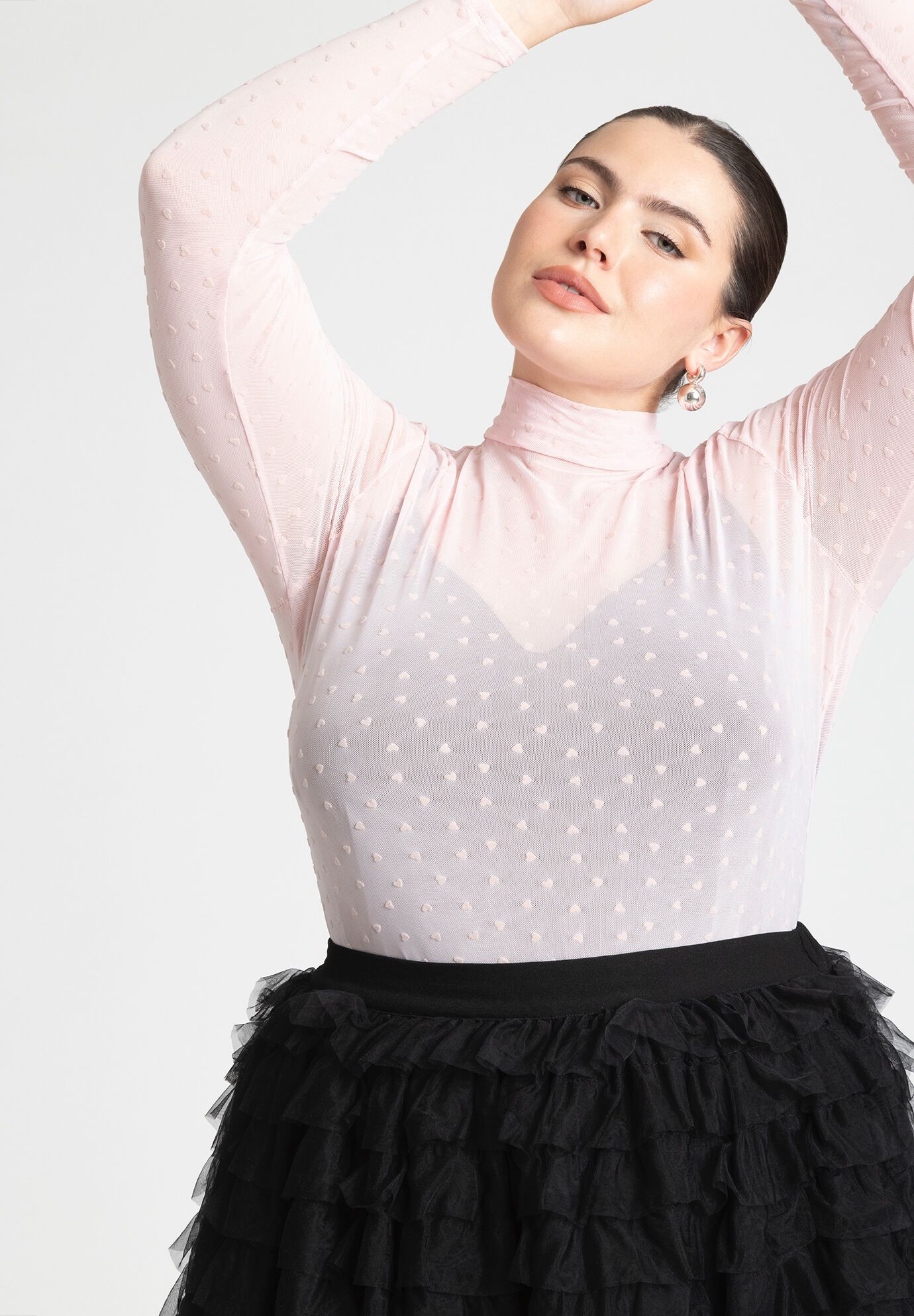 Mesh Heart Top | Eloquii