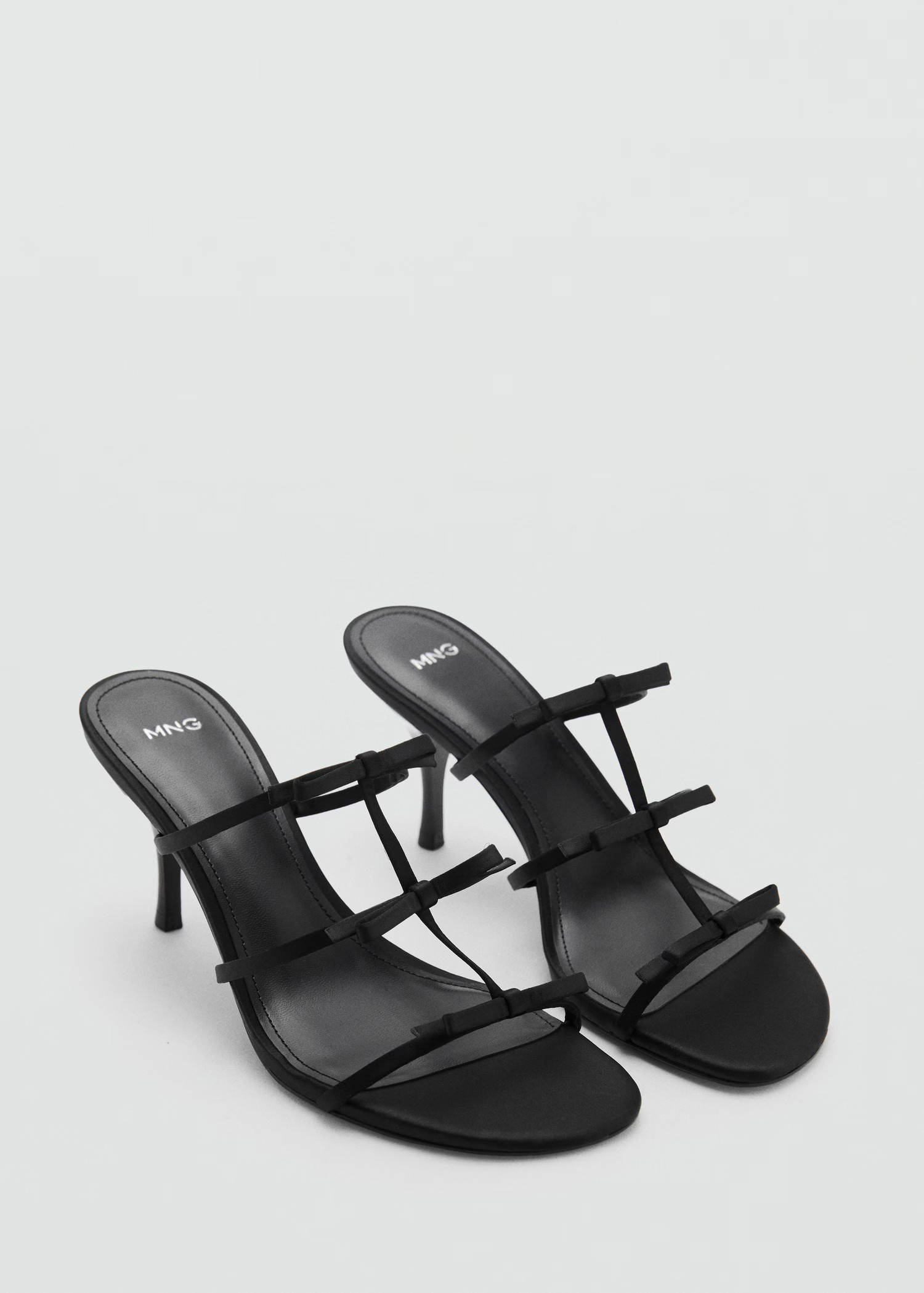 Strappy heeled sandals with bow detail - Women | MANGO USA | Mango (US/MX/AU)