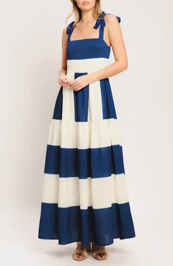 Stripe Fit & Flare Maxi Dress | Nordstrom