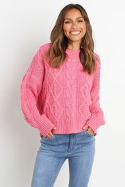 Tahlia Knit Sweater - Pink | Petal & Pup (US)