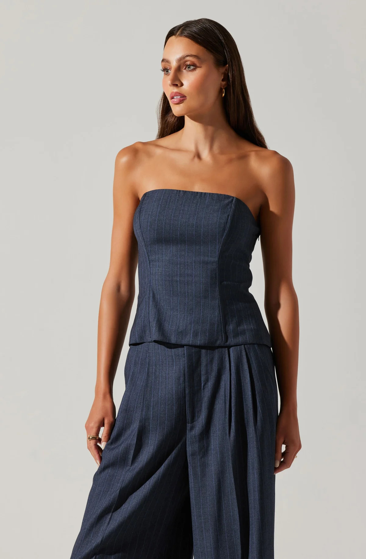 Kalani Pinstripe Tube Top | ASTR The Label (US)