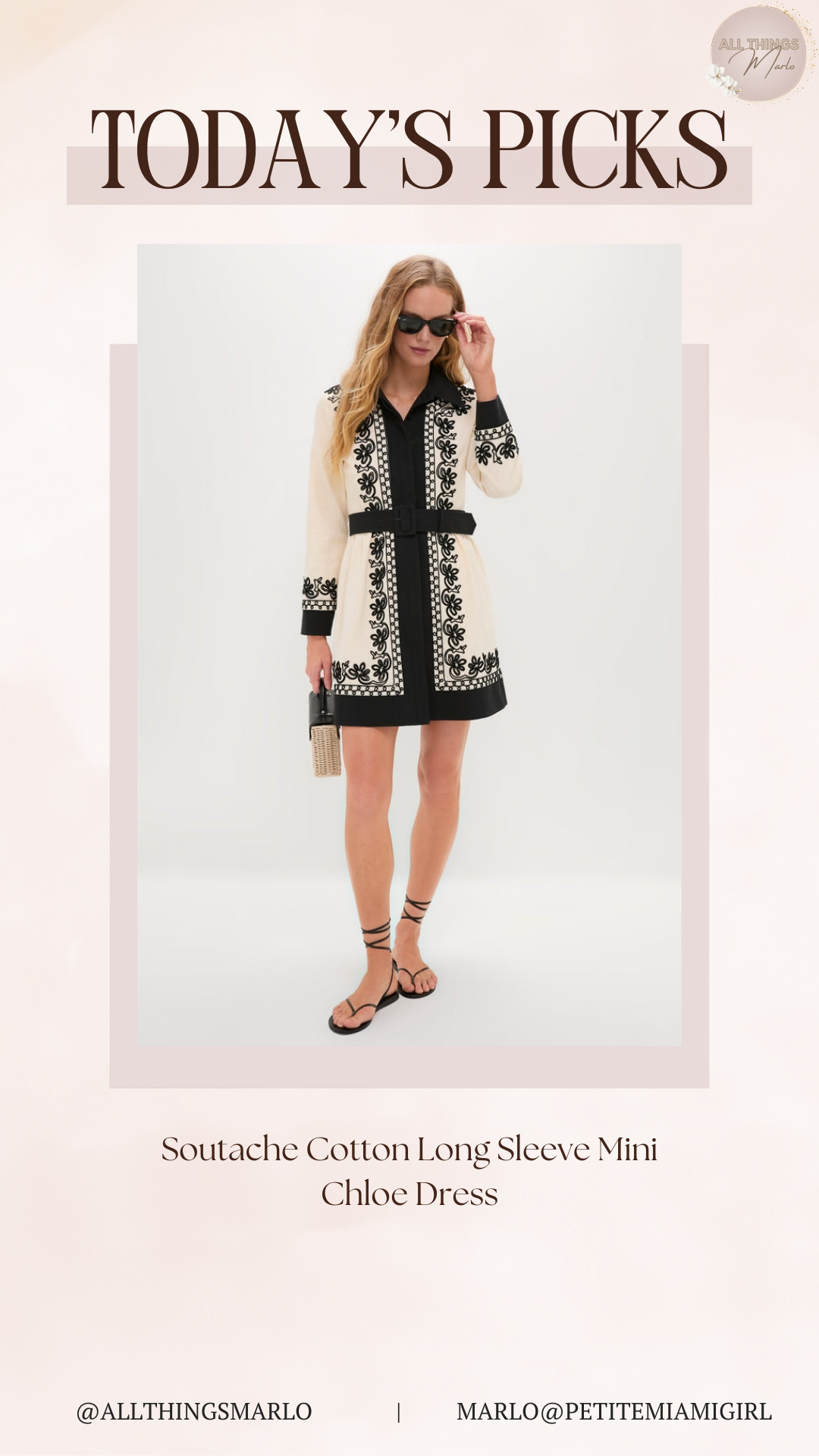 Soutache Cotton Long Sleeve Mini Chloe Dress 

 #LTKSeasonal #LTKWorkwear #LTKTravel