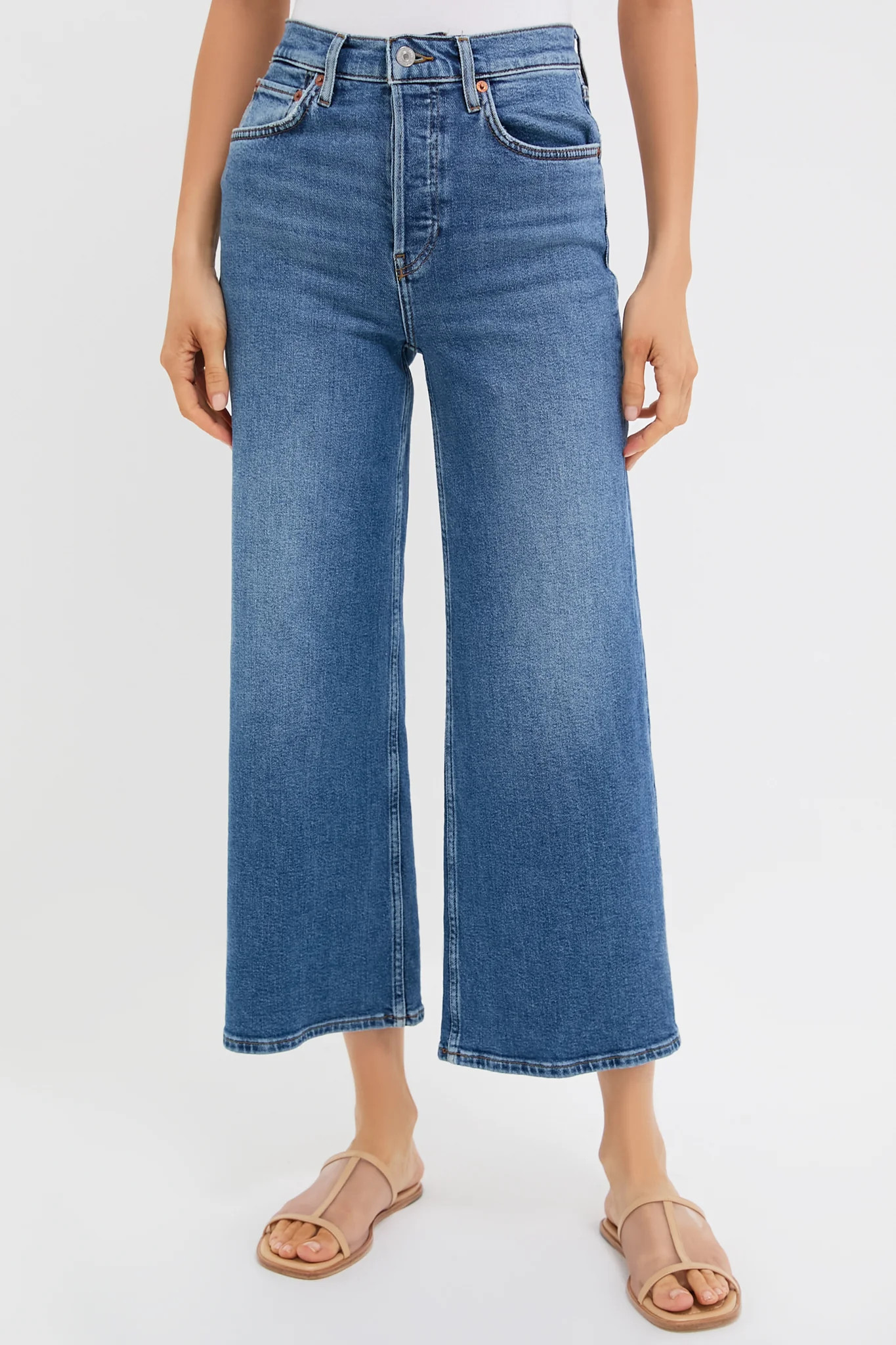 Mid 70s High Rise Wide Leg Crop | Tuckernuck (US)
