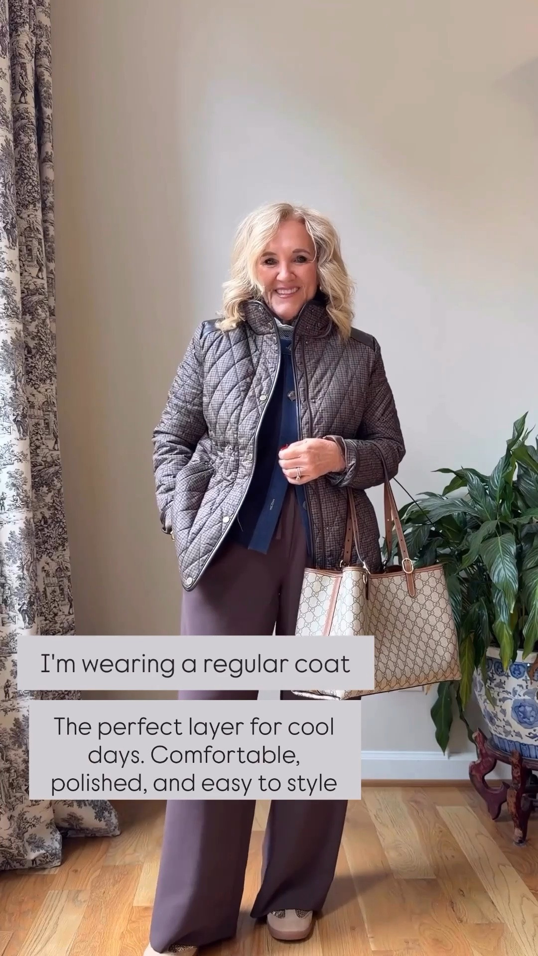 This quilted jacket is the perfect layer for cool fall days. Lightweight, comfortable, and polished enough to dress up or down—I’m wearing my regular size for an easy fit.

💡 LTK MADE EASY
❤️ Heart = Support my posts!
🔖 Save = Get sale & restock alerts
📋 Lists = Keep favorites organized
📲 Share = Send lists and products to a friend. Hello, Christmas List!
💬 Comment = Ask me anything about what I'm wearing.:-)

#LTKootd #LTKTravel #LTKOver40