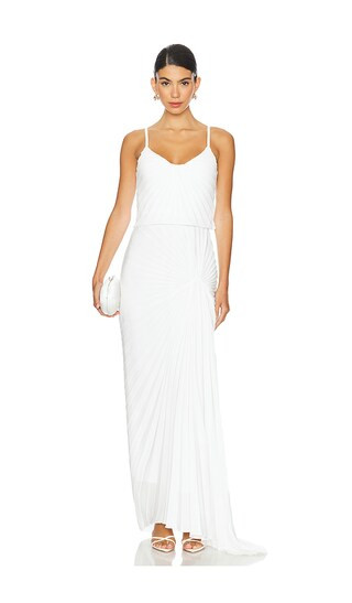 Dazed Floor Length Dress in Ivory | Revolve Clothing (Global)