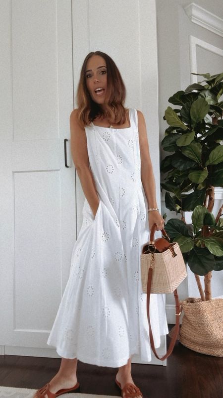 Walmart white eyelet dress I’m loving 🙌🏻 

#LTKFindsUnder50 #LTKStyleTip #LTKSeasonal