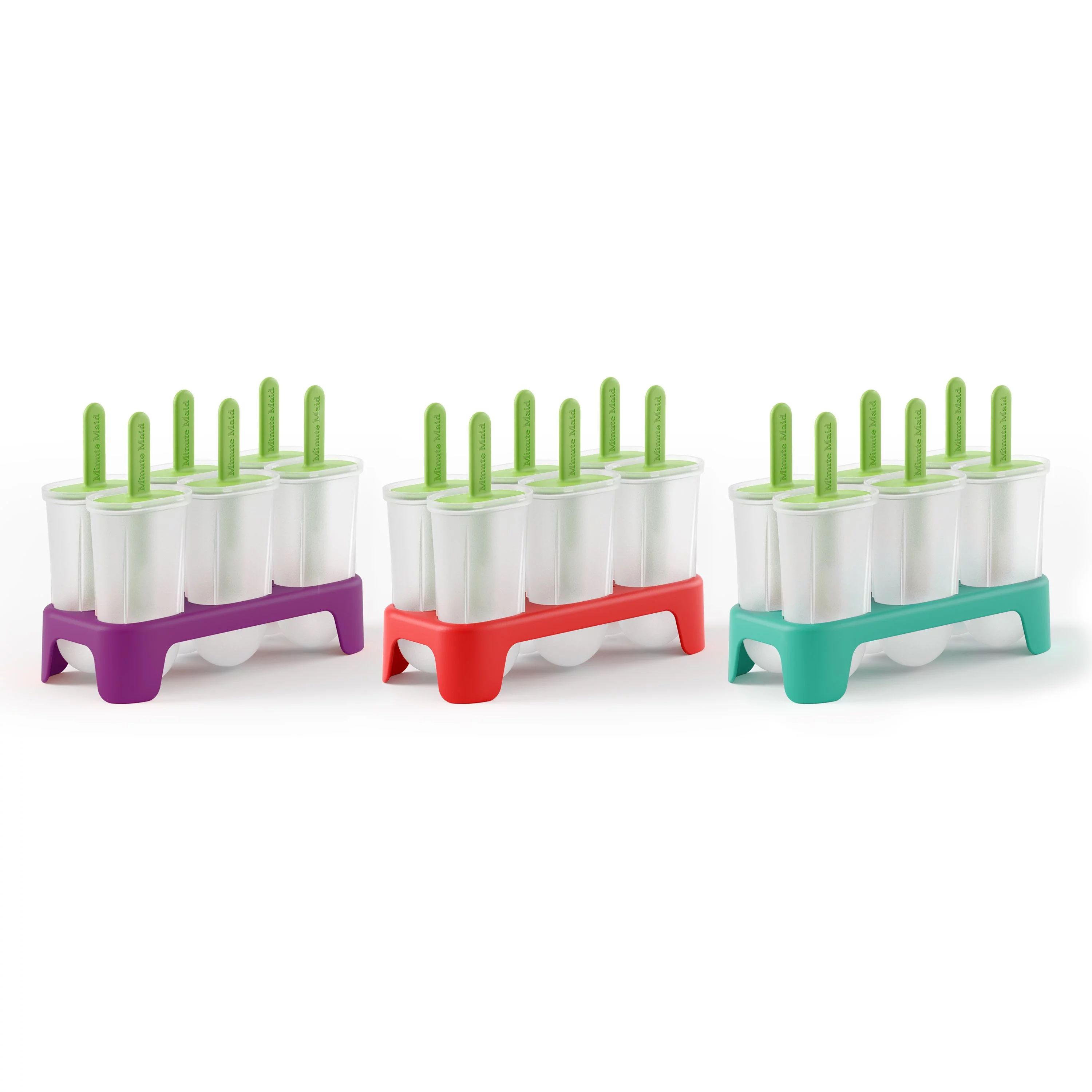 Minute Maid Set of 3 Ice Pop Molds - 1 Red, 1 Teal, 1 Purple | Walmart (US)