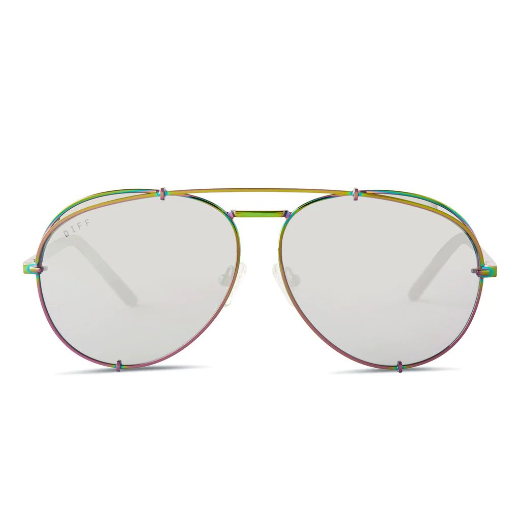 KOKO - OIL SLICK + GREY MIRROR SUNGLASSES | DIFF Eyewear