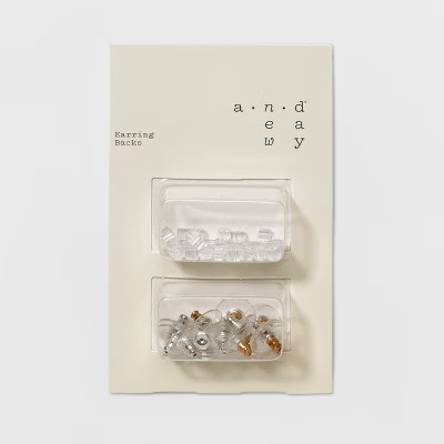 Multi Parts Rubber Disc Earring Back - A New Day™ Clear | Target