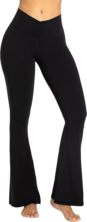 Sunzel Flare Leggings, Crossover Yoga Pants with Tummy Control, High-Waisted and Wide Leg | Amazon (US)
