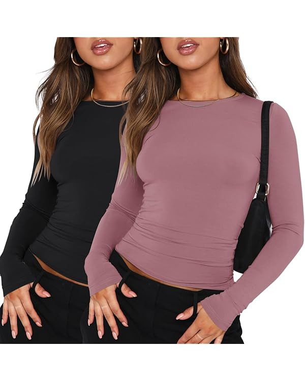 ZHENWEI Crop Workout Tops for Women Pack Summer Short Sleeve Gym Athletic Compression Shirts Cute... | Amazon (US)