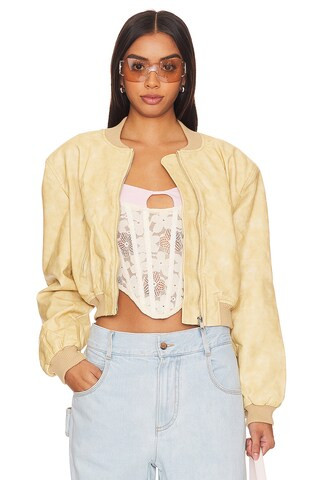 LIONESS Allure Bomber in Corn from Revolve.com | Revolve Clothing (Global)
