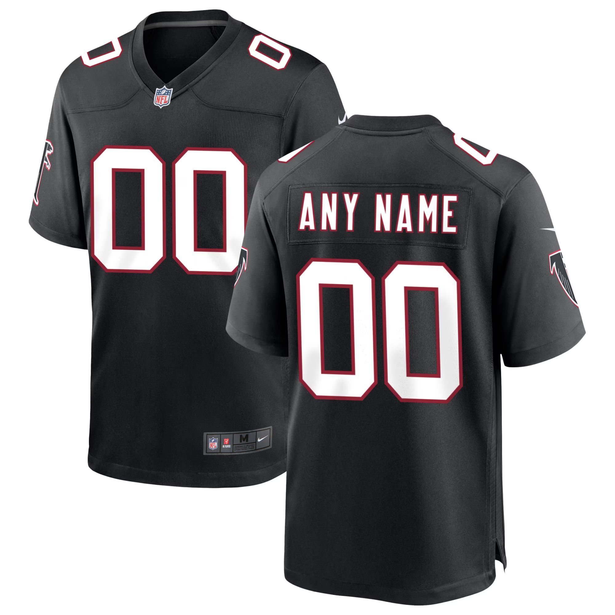 Men's Atlanta Falcons Nike Black Throwback Custom Game Jersey | NFL Shop